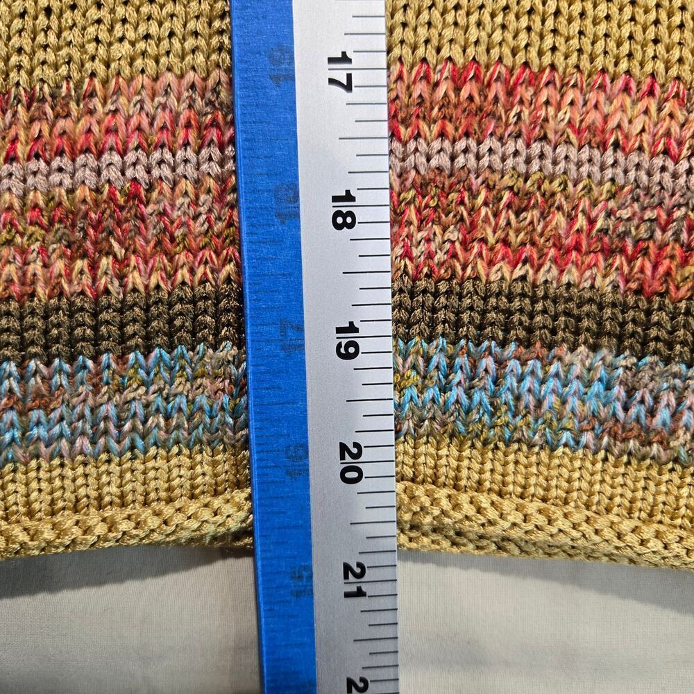 Vtg FIA Italia Women's Handloomed Cropped Sweater Fringe Neck Sz XL Cottagecore - Picture 7 of 8